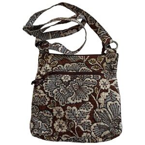 Vintage Vera Bradley retired pattern Slate Blooms Crossbody or Hipster Bag
